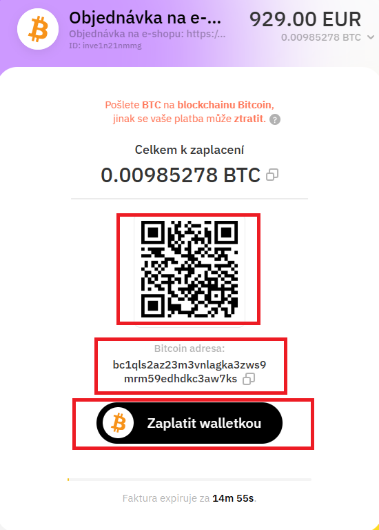 EasyLight mitochondriak Platba BTC kryptomenami 8